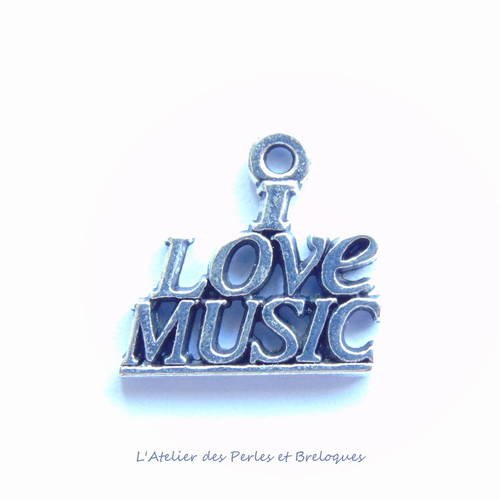 Breloque pendentif love music 
