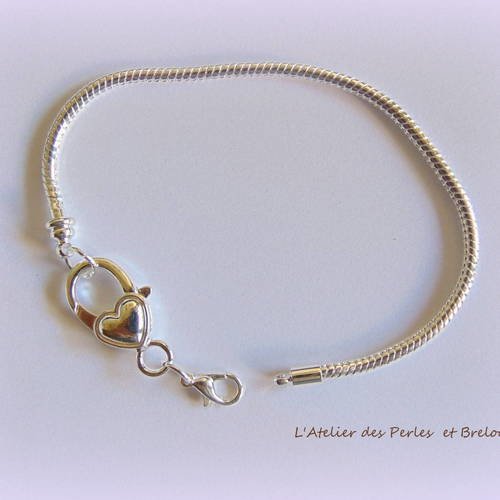 Bracelet maille serpent pour perles europennes (r545) 