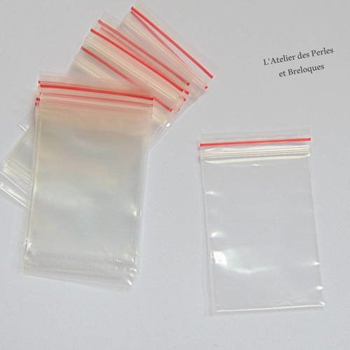 Lot de 30 sachets plastique zip