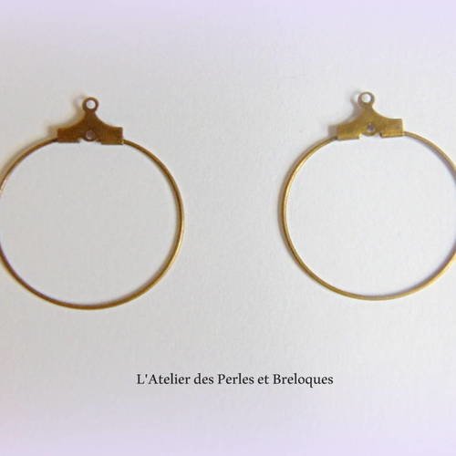 2 anneaux pour boucles d'oreilles ou verres  diam. 16 mm (103) 