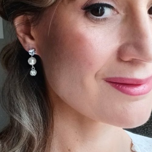 Pendantes d'oreilles pour la mariée.