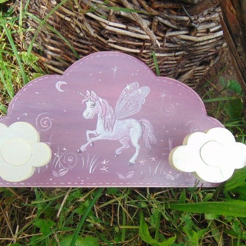 ② Figurine fée Violette sur une licorne — Chambre d'enfant