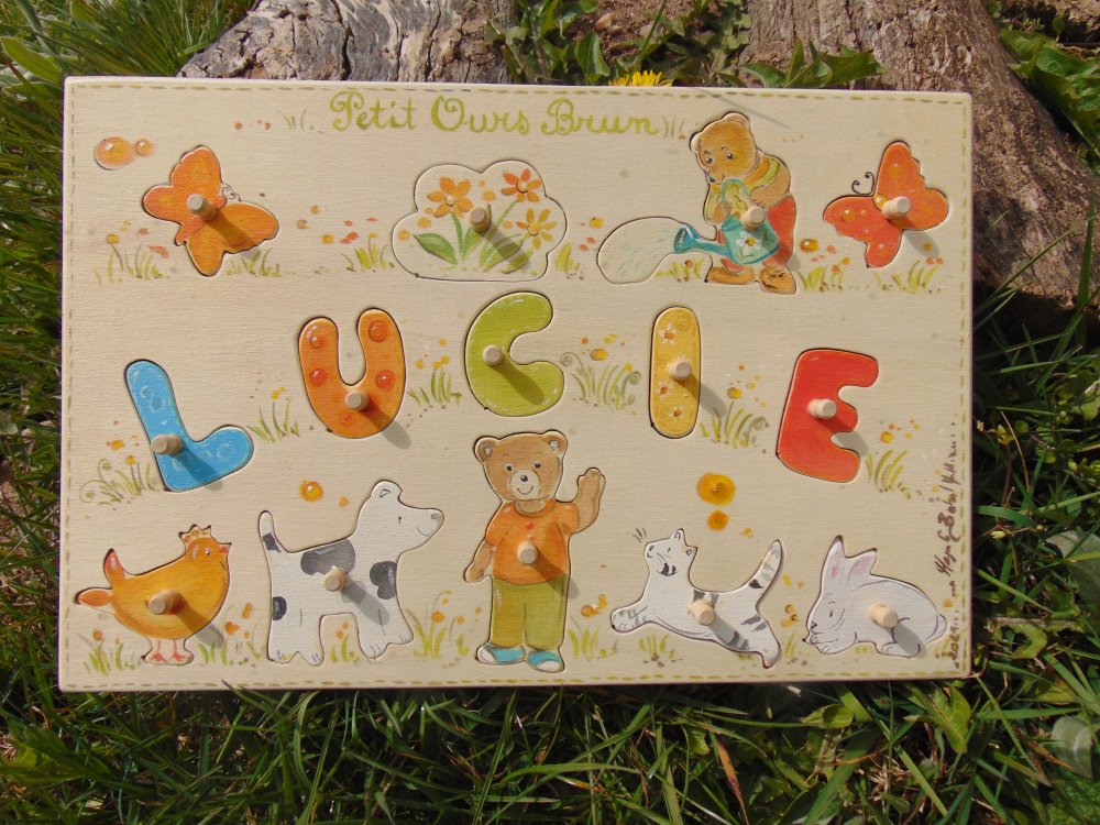 Très joli puzzle carte anniversaire enfant à personnaliser a