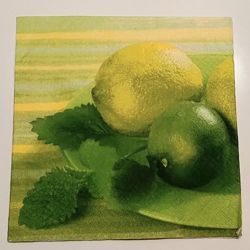Serviette en papier  citrons