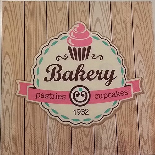 Serviette en papier  cupcake bakery 1932
