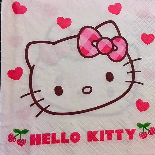Serviette en papier hello kitty