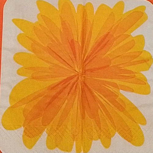 Serviette en papier  fleur de tournesol