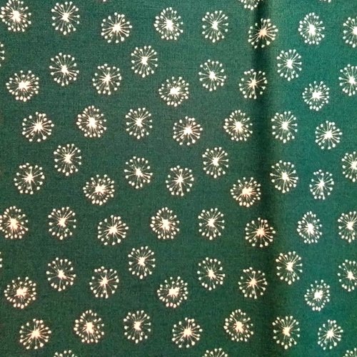 Tissu coton vert sapin - pistils