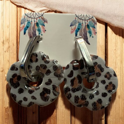 Boucles d’oreilles pampille fleur