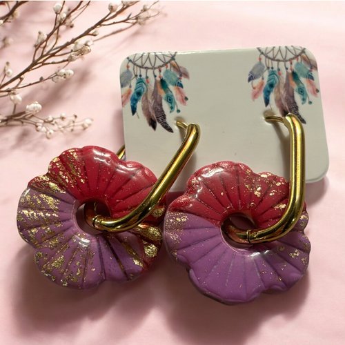 Boucles d’oreilles pampille fleur