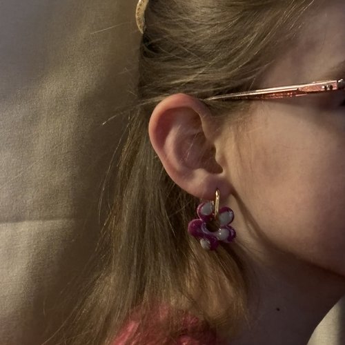 Boucles d’oreilles,pampilles fleurs