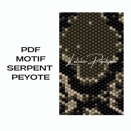 Grille de tissage peyote pair motif serpent. pdf