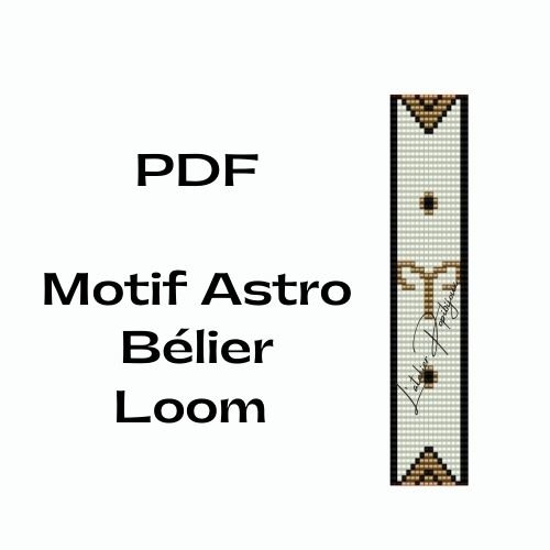Grille de tissage loom  motif astro (bélier) à personnaliser. pdf