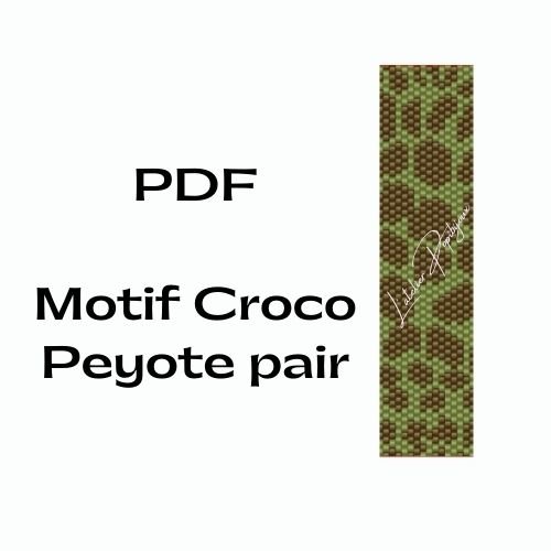 Grille de tissage peyote pair motif croco. pdf