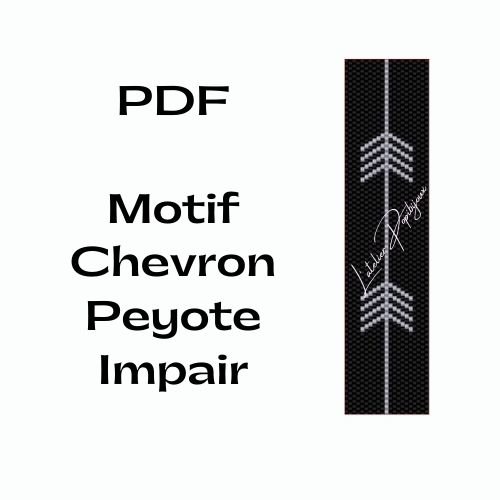 Grille de tissage peyote pair motif chevron. pdf