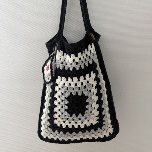Sac "granit" au crochet style bohème