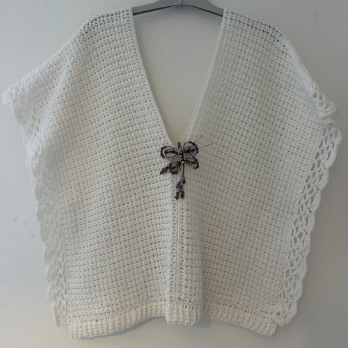 Gilet oversight en coton blanc