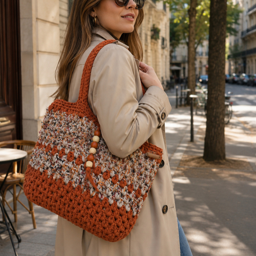 Sac crochet "éclat d'automne"