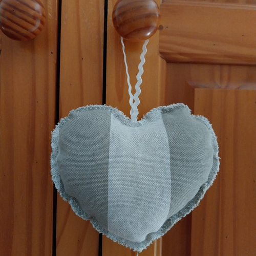 Coeur coussin de porte en lin, cadeau fête des mères,  anniversaire