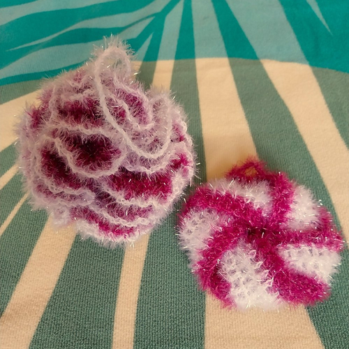 Duo tawashis salle de bain lilas, fleur de douche et éponge au crochet - zéro déchet