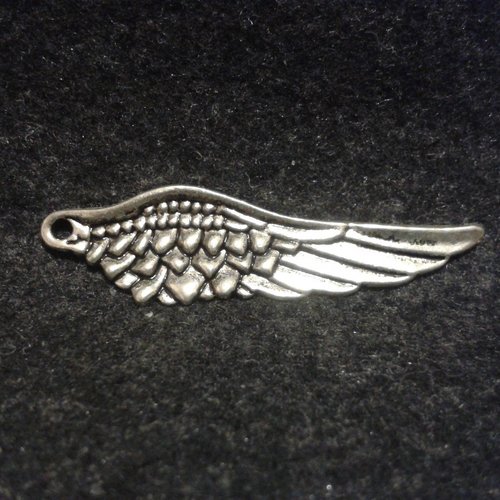 Breloque ailes argent 47 x 13mm