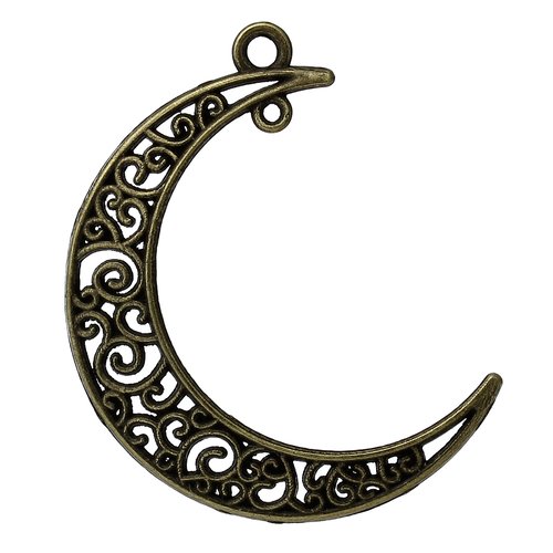 Pendentif lune bronze 41 mm