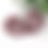 Pendentif feuille rouge violacé cuir artificiel 32 x 25mm | 8695