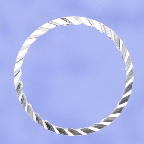 Connecteur anneau ferme décorés argenté 16 mm - x10 | 8747