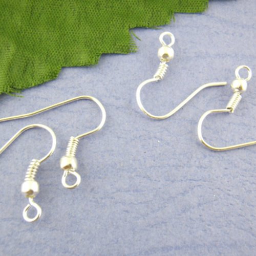 Boucles d'oreilles crochets argent 19 x 17 mm - x10