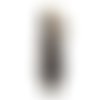 Pendentif lapin doré noir et blanc fleurs avec strass 26 x 9mm | 8829