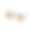 Boucles d'oreilles puces pentagone doré 9 x 6mm - x2 | 8845