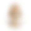 Breloque ange doré blanc 20 x 16mm | 9008