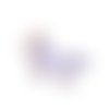 Pendentif licorne doré blanc et violet 22 x 12mm | 9073