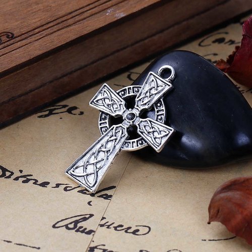 Pendentif croix celtique argent 41 x 27mm