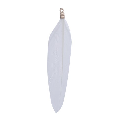 Plume d'oie naturelle doré blanc 60mm