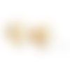Boucles d'oreille coeur doré 19mm - x2 | 9145