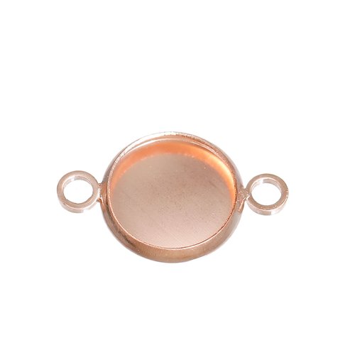 Connecteur or rose 19mm support cabochon 10mm | 9186