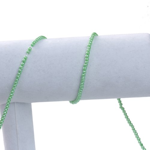 Perles vert menthe imitation perles 4mm - x50