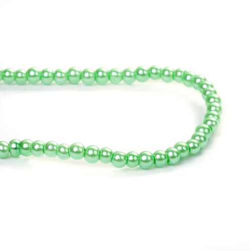 Perles vert menthe imitation perles 4mm - x50 | 9397