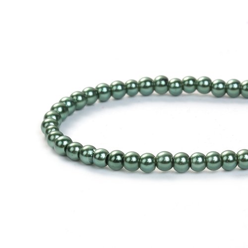 Perles vert foncé imitation perles 4mm - x50 | 9401