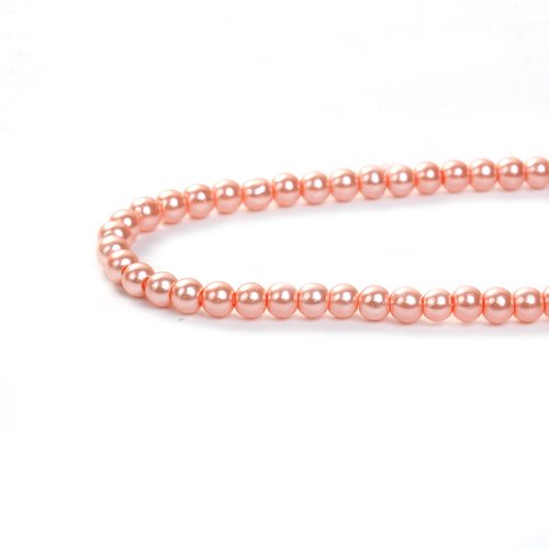 Perles orange imitation perles 4mm - x50 | 9405