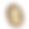 Cabochon camée café portrait femme 24 x 18mm | 9409