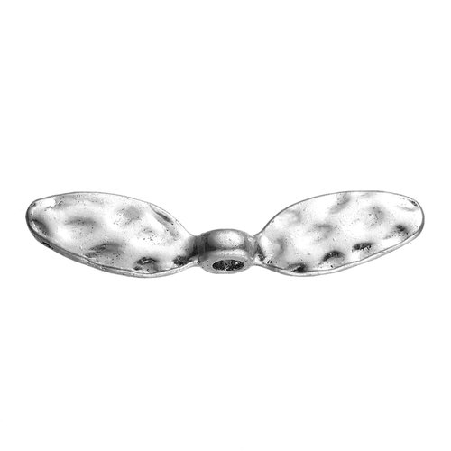 Perle ailes de libellule argent 31 x 7mm - x5 | 9459