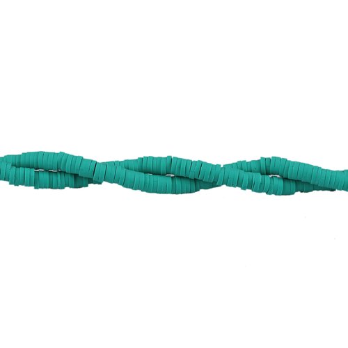 Perles heishi rond vert 4mm – x50