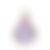 Breloque goutte d’eau doré violet 18 x 10mm | 9608
