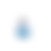 Breloque fiole étoile bleu clair paillettes 21 x 16mm | 9616