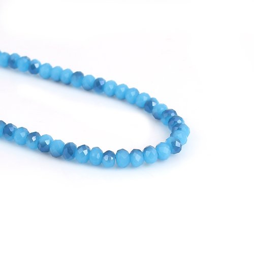 Perles bleu foncé à facettes 4mm - x10 | 9759