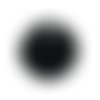 Breloque sequins émaillés double face noir 12 mm