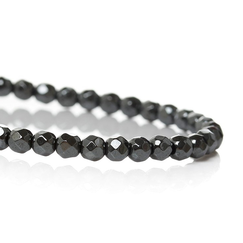 Perles en hématite imitation noir 4mm - x10 | 9981
