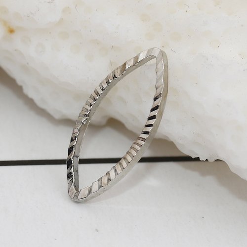 Connecteurs ovale argent mat 12 x 6mm - x5
